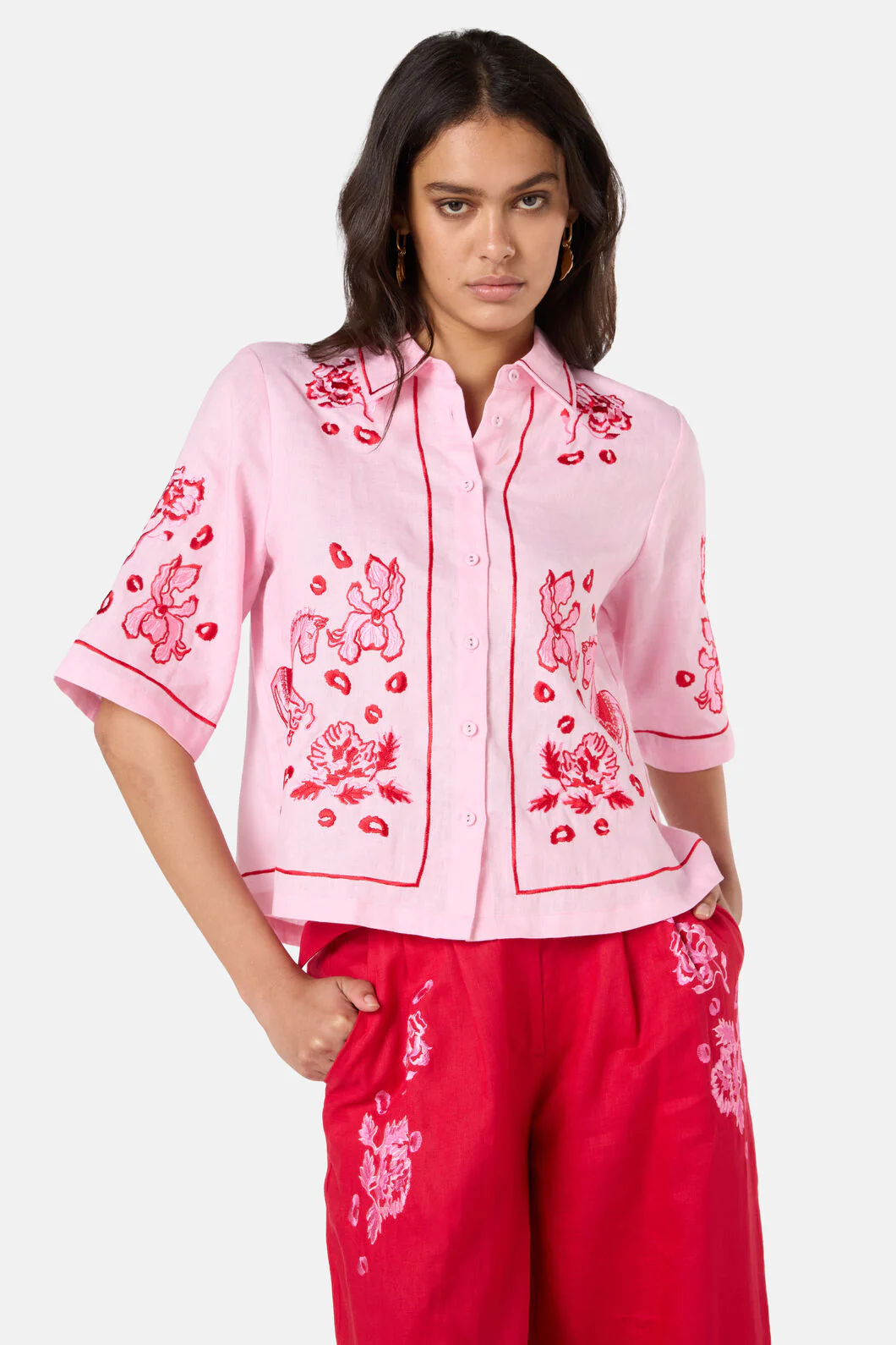 Ainslee Linen Anglaise Shirt