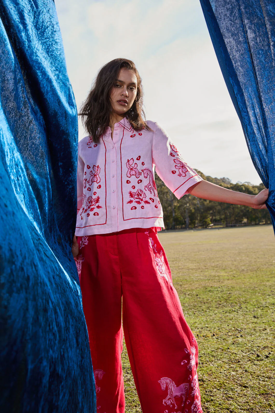 Ainslee Linen Anglaise Shirt - Image 2