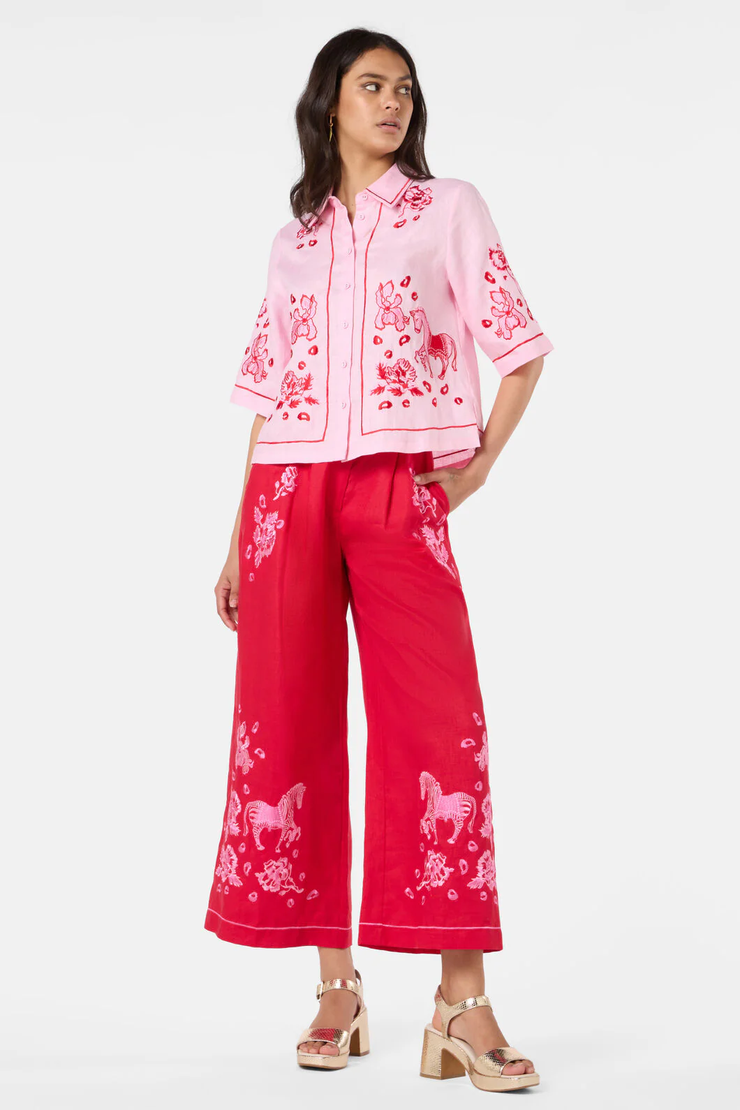 Ainslee Linen Anglaise Shirt - Image 3