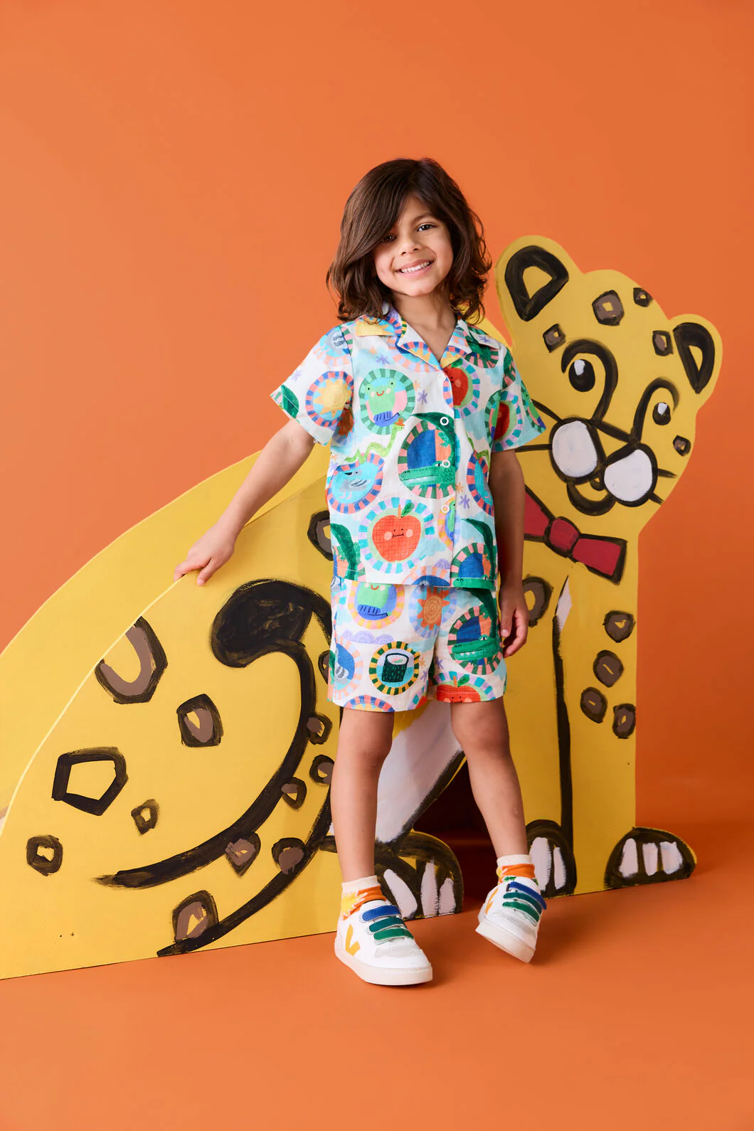 Animal Stamp Kids Shorts