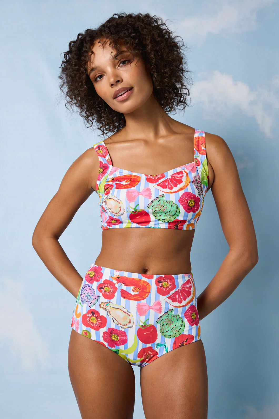 Antipasto Print Bikini Top