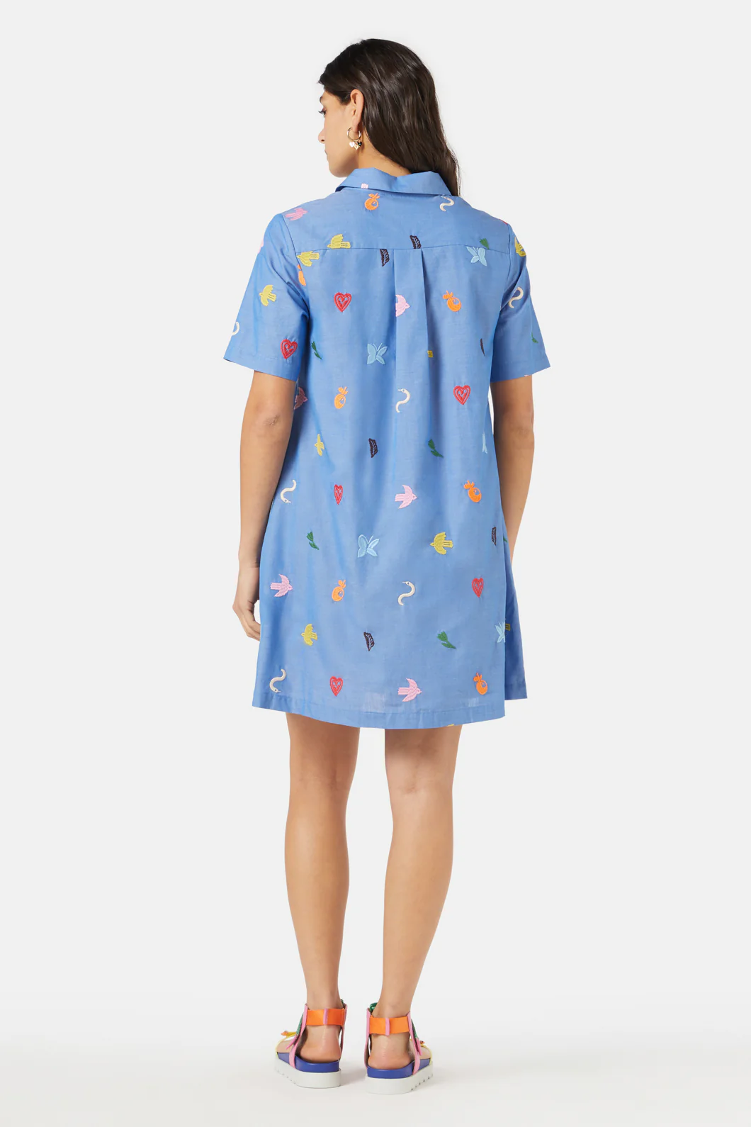 Birds And Flowers Embroidered Dress - Image 5
