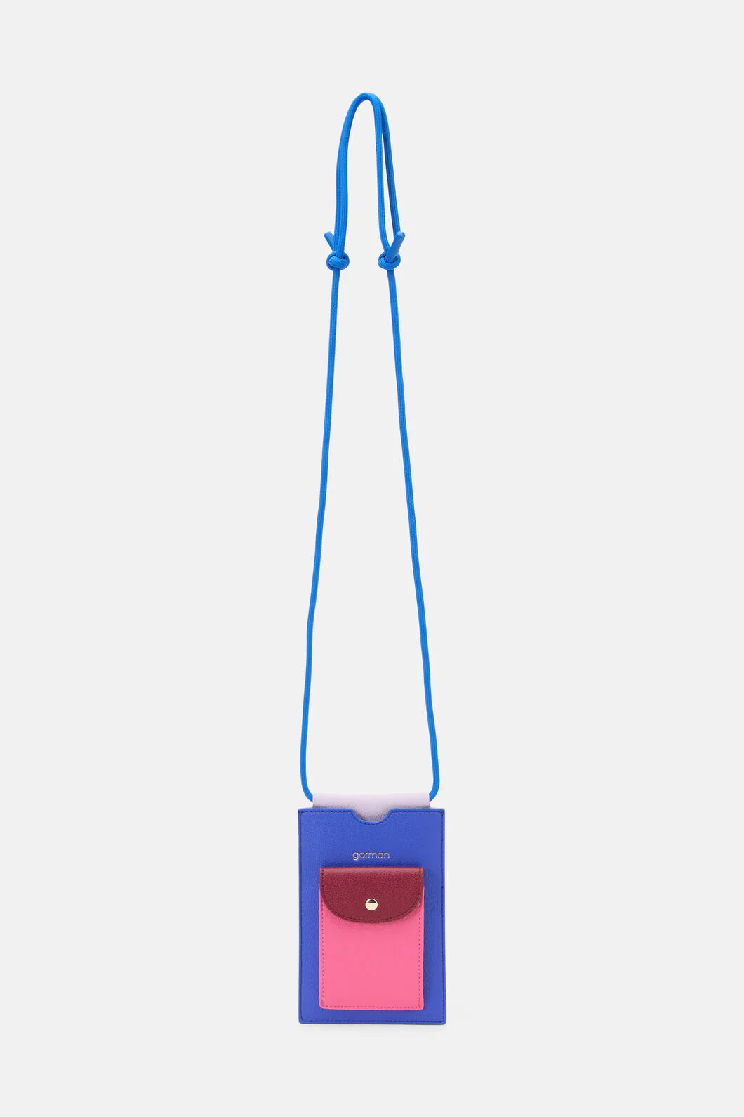 Blue Colour Block Phone Bag