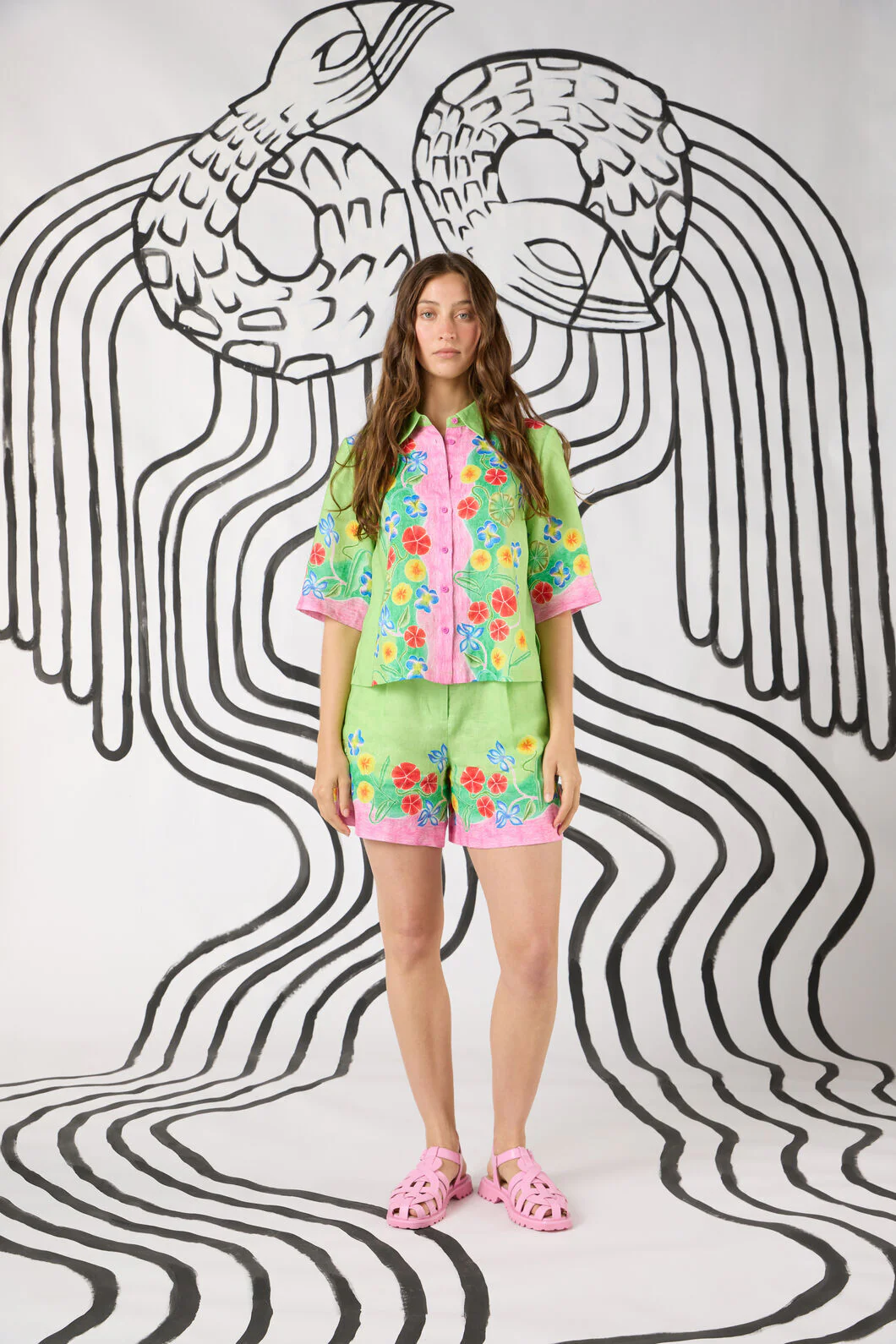 Botanica Linen Print Shorts
