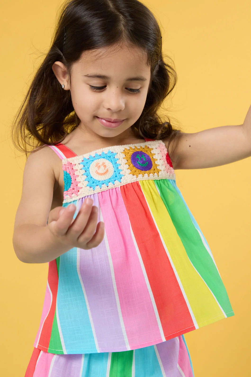 Candy Stripe Kids Crochet Top