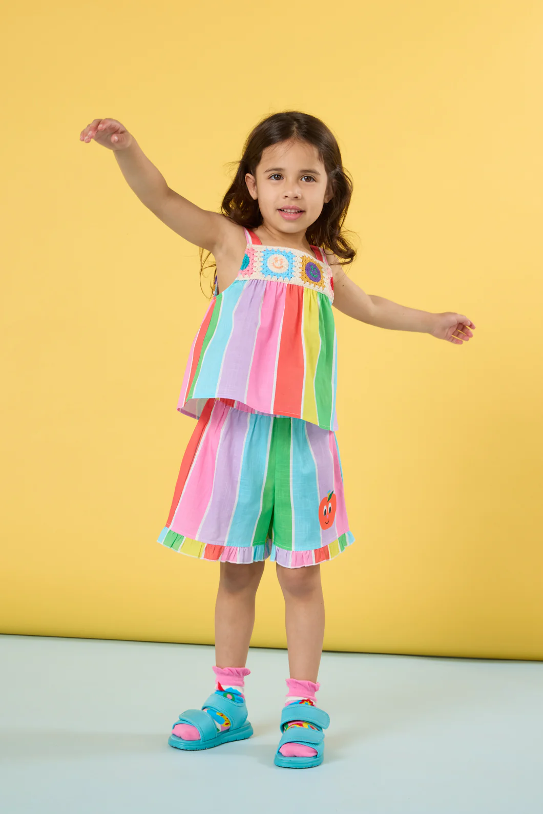 Candy Stripe Kids Frill Shorts
