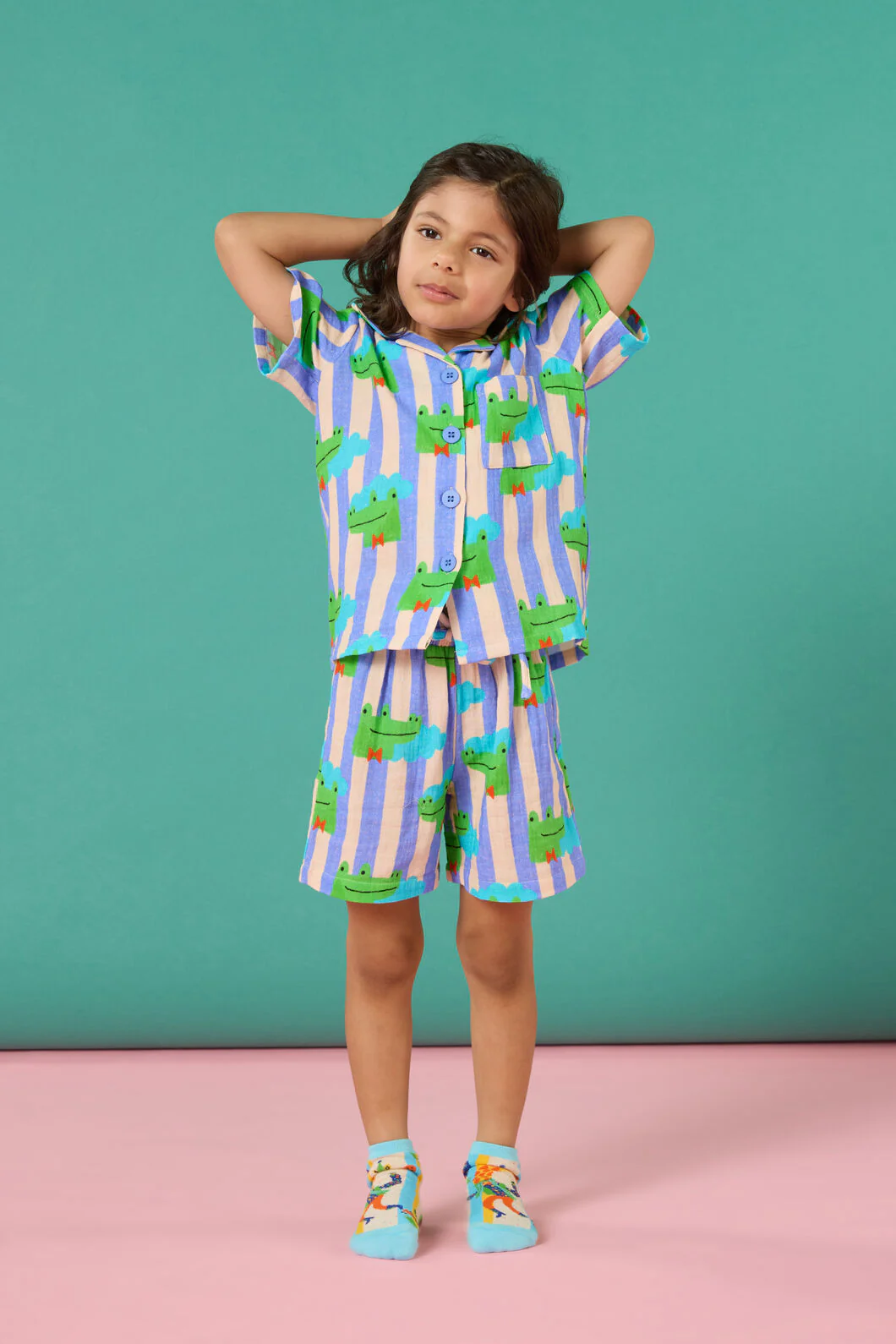 Croc Stripe Kids Pyjama Set