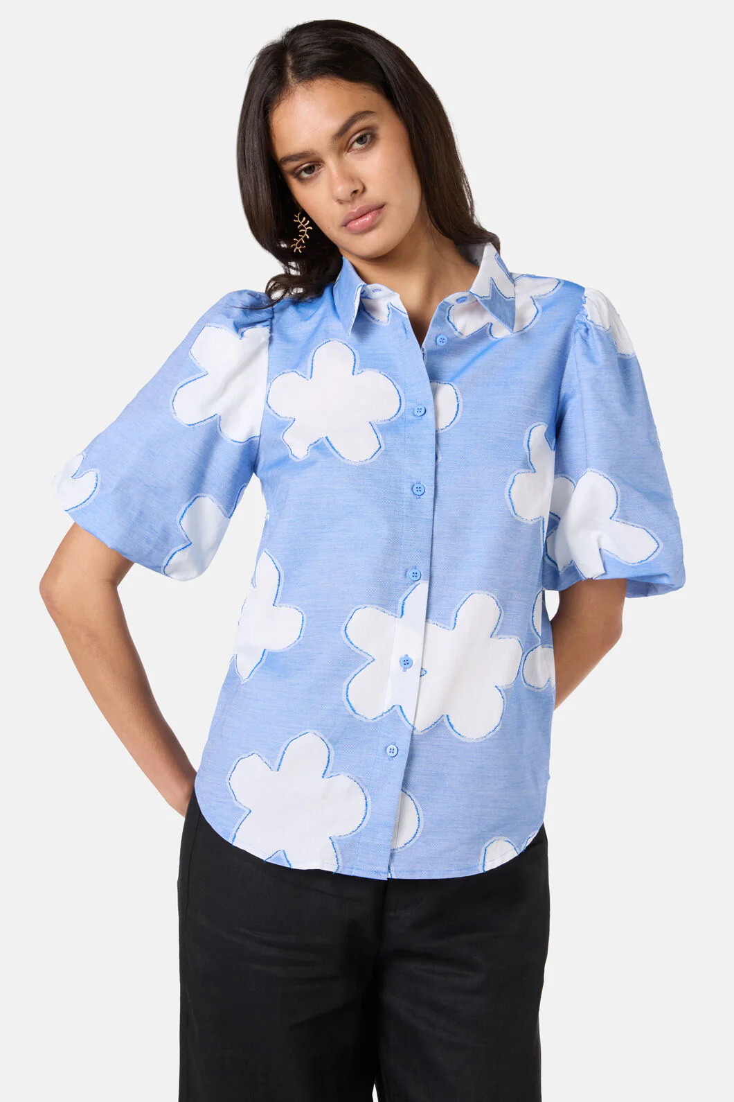 Cut Daisies Cotton Shirt