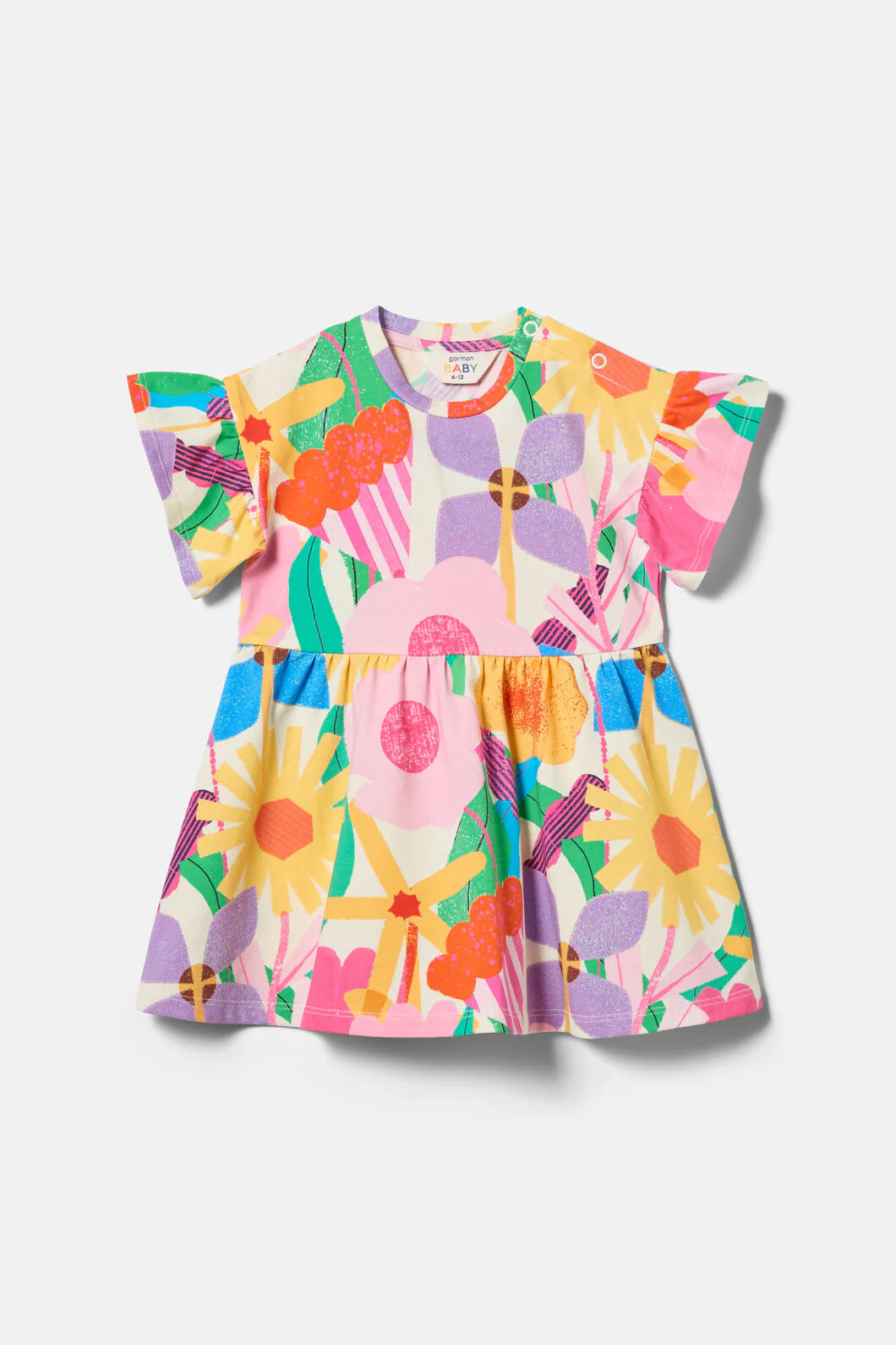 Cut Paste Floral Baby Dress