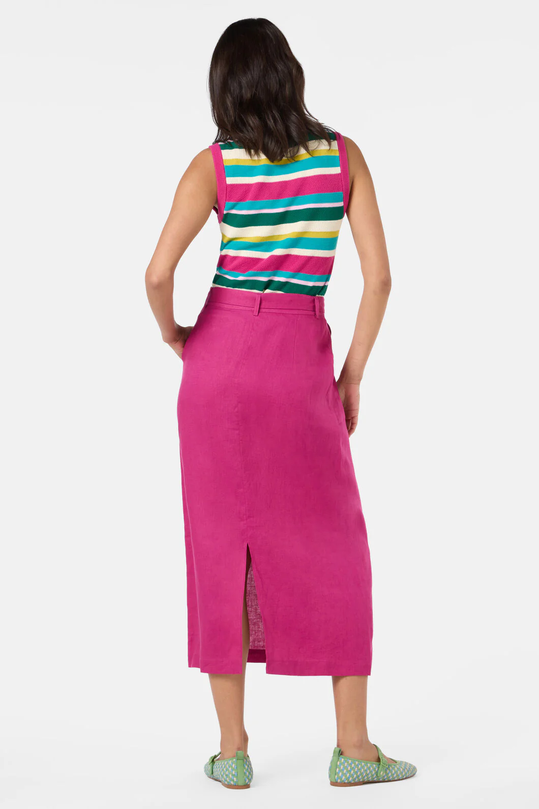 Dahlia Linen Midi Skirt - Image 3
