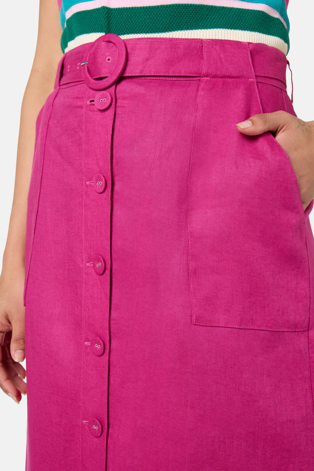 Dahlia Linen Midi Skirt - Image 4