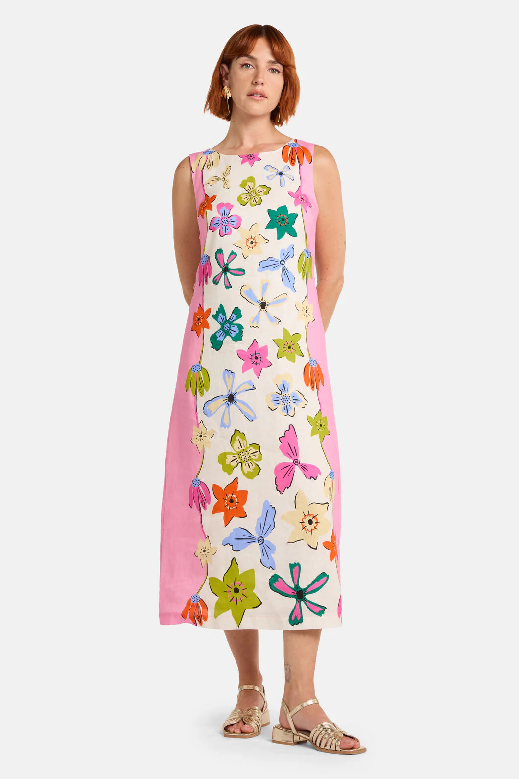 Daisy Chain Print Long Dress