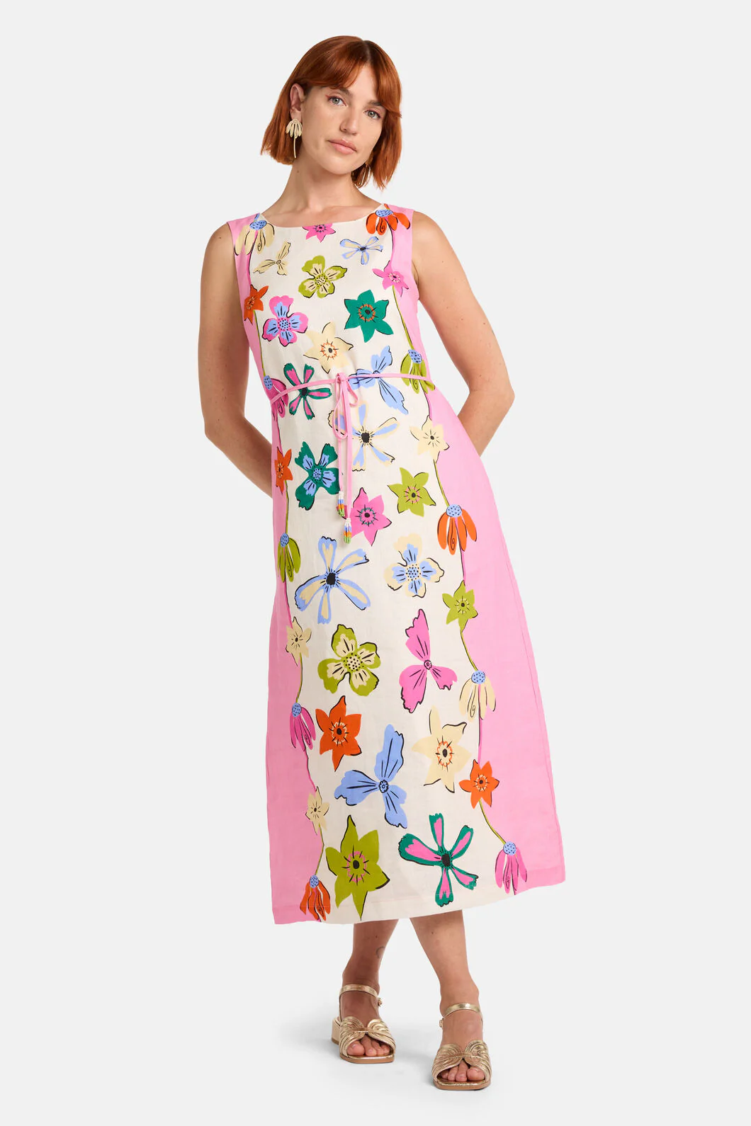 Daisy Chain Print Long Dress - Image 2