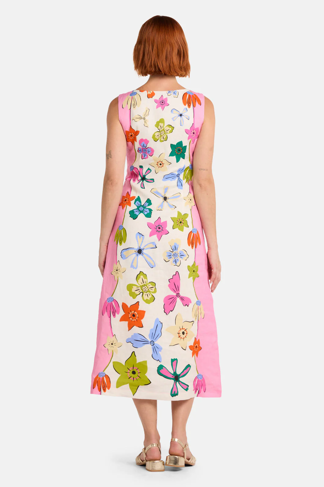 Daisy Chain Print Long Dress - Image 4