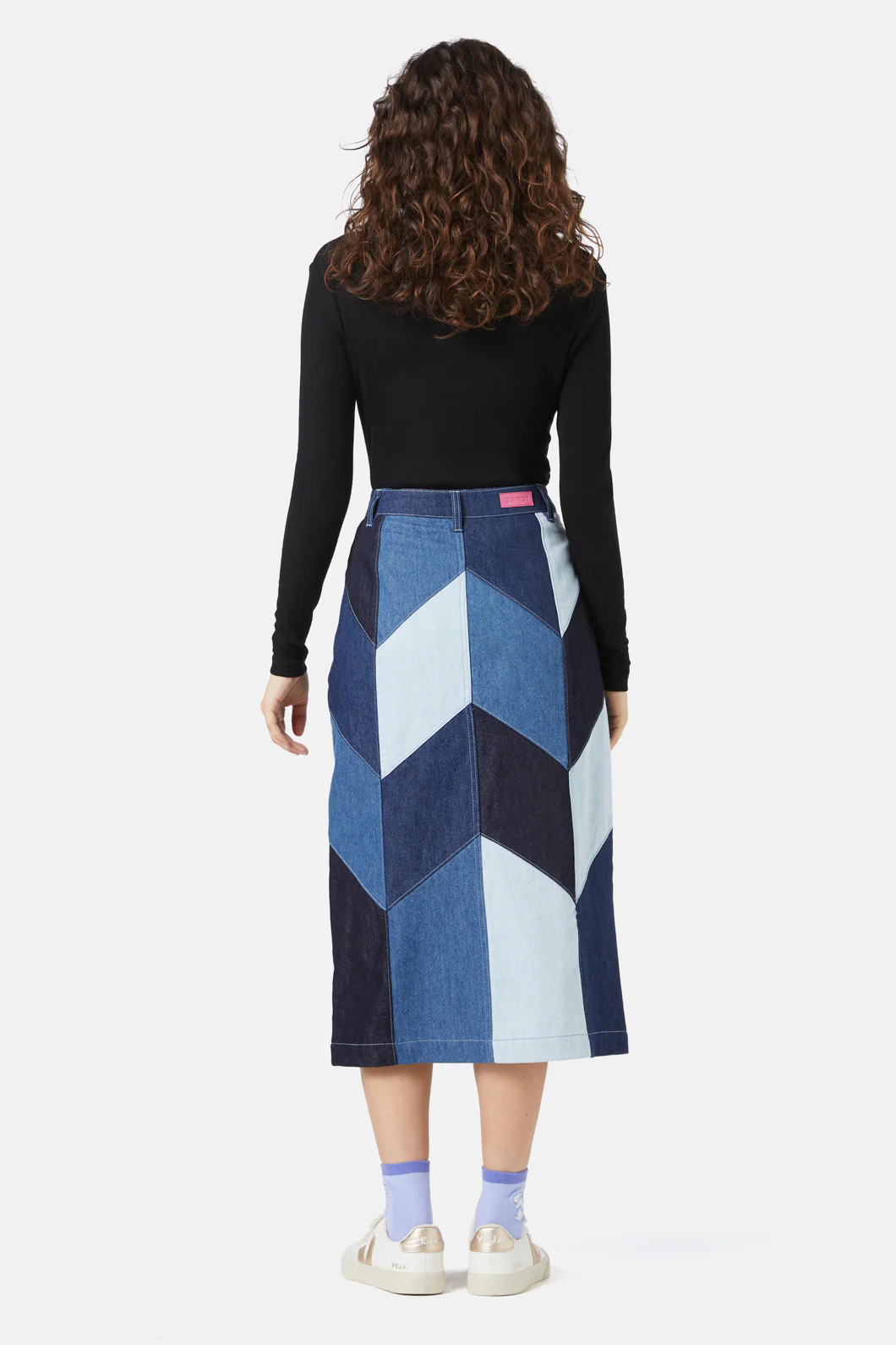 Dallas Spliced Denim Skirt - Image 4