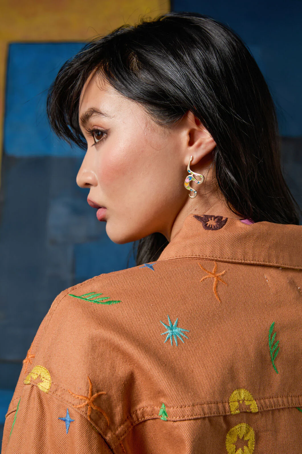 Desert Garden Snake Earring