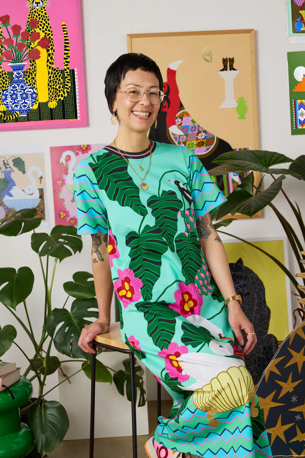 Eros Print Tee Dress