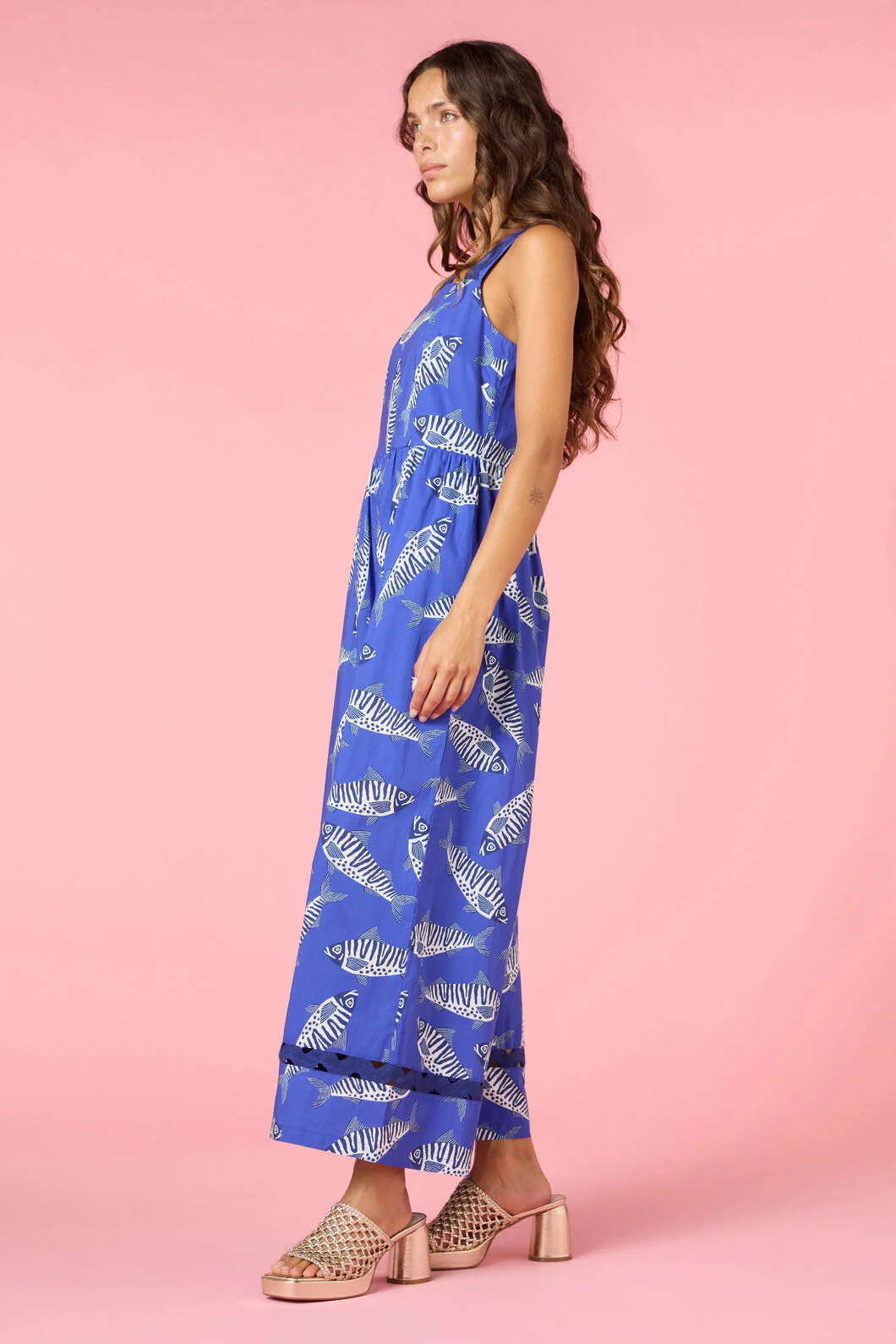Fishy Fishy Print Pantsuit - Image 3