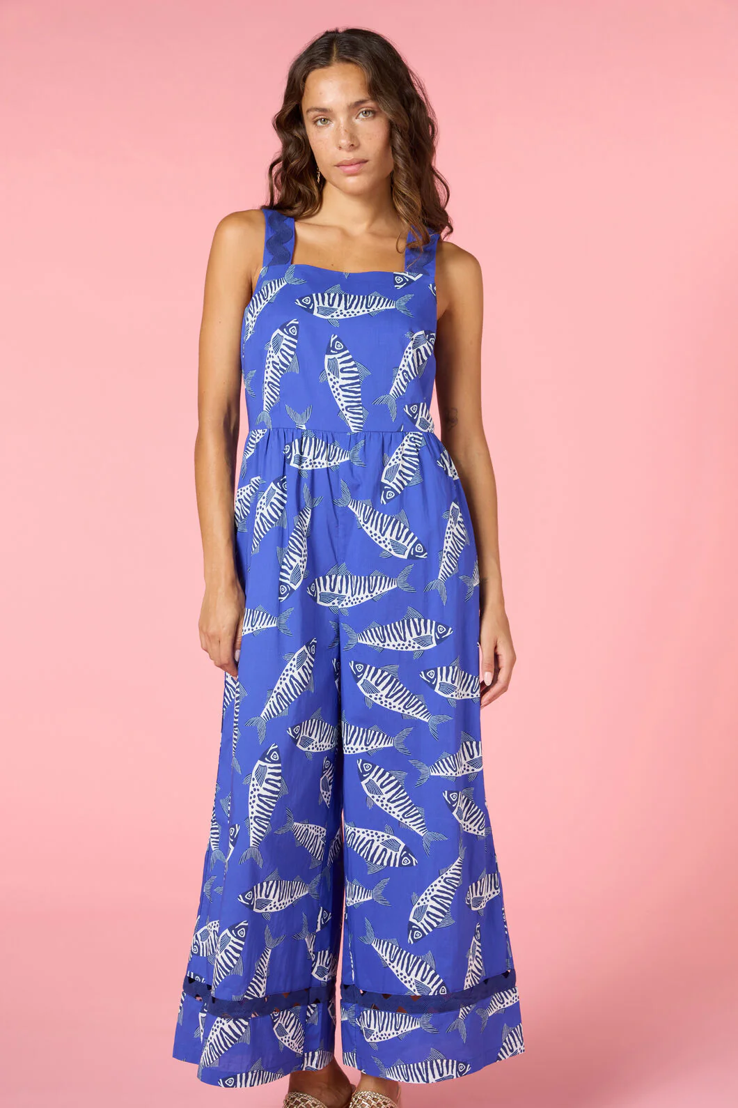 Fishy Fishy Print Pantsuit - Image 5