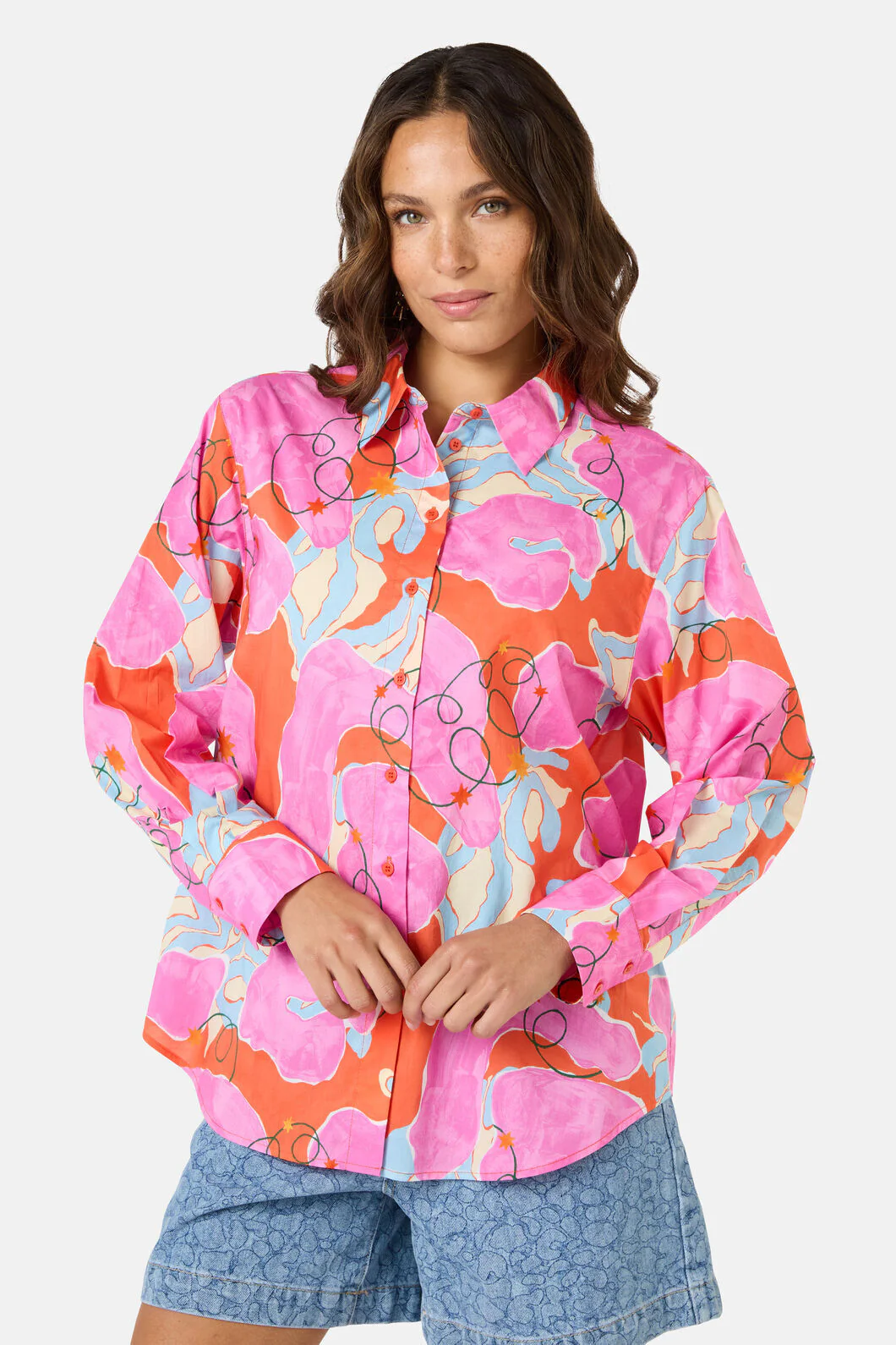 Fleur Rosa Print Shirt