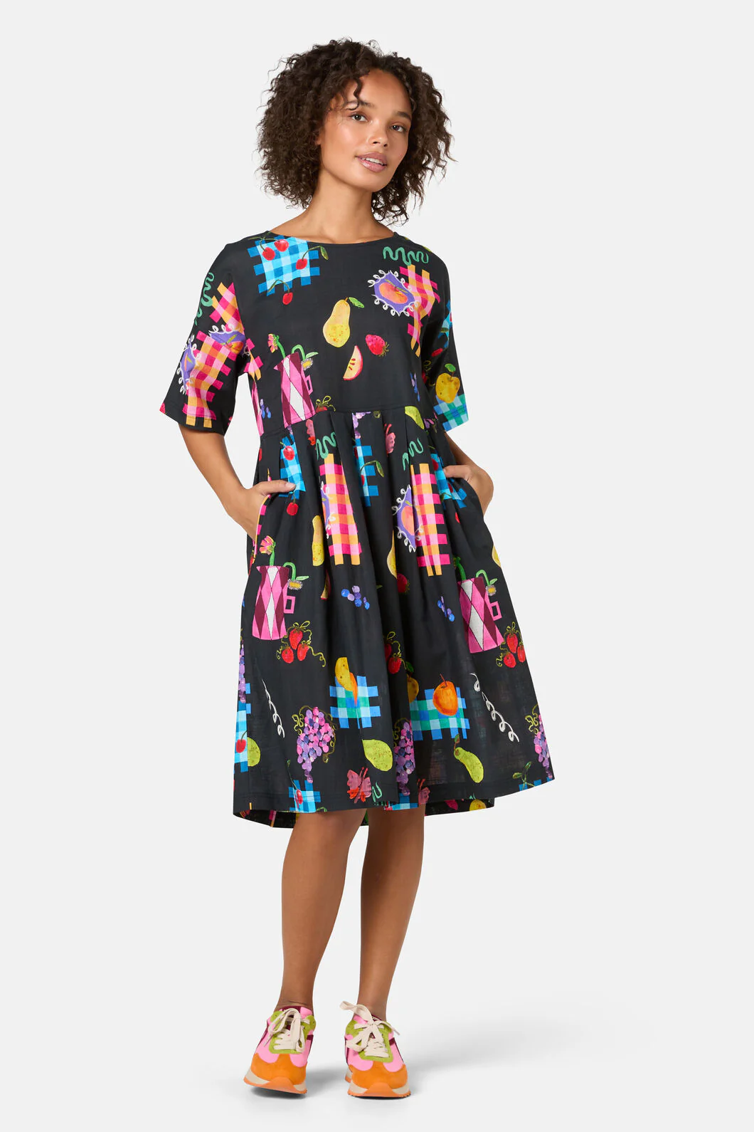 Fruit Party Print Sadie Dress
