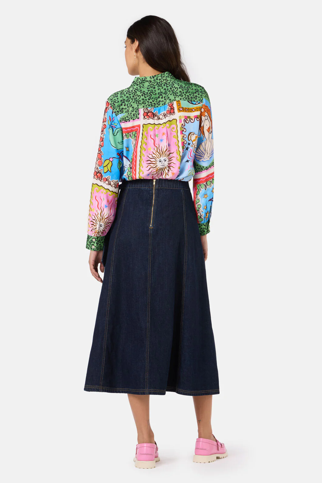 Garden Denim Wrap Skirt - Image 3