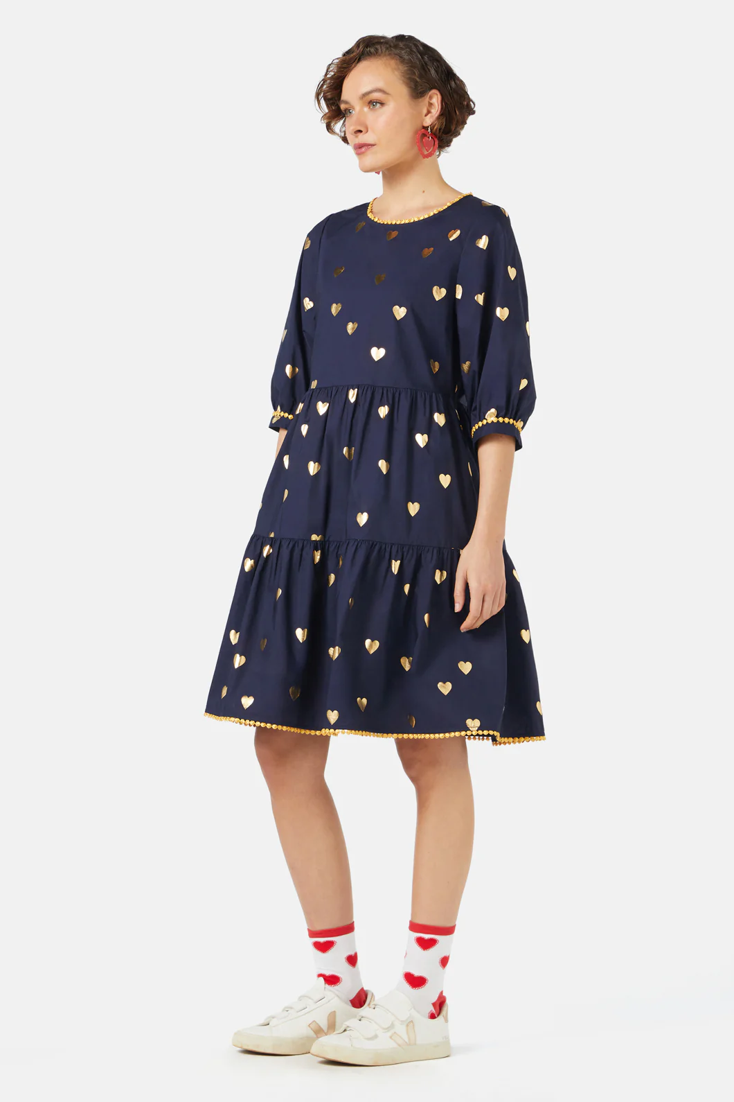 Gold Romance Smock Dress - Image 3