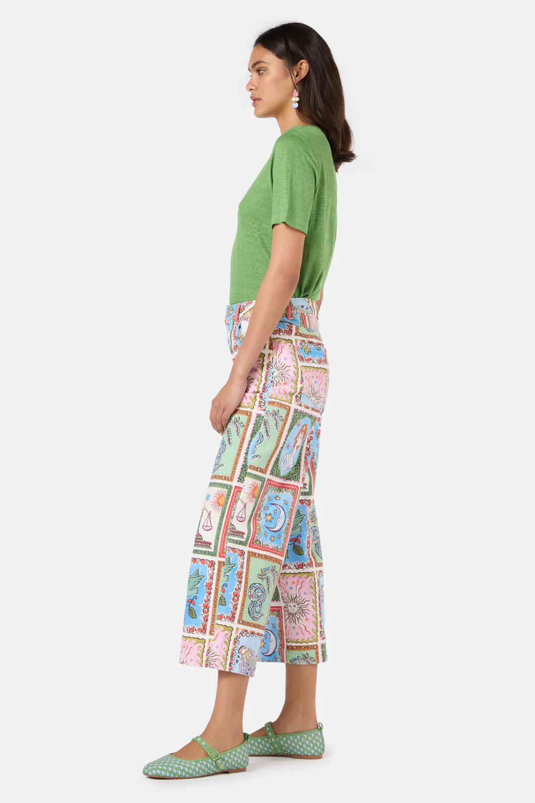 Good Fortune Print Denim Jean - Image 3