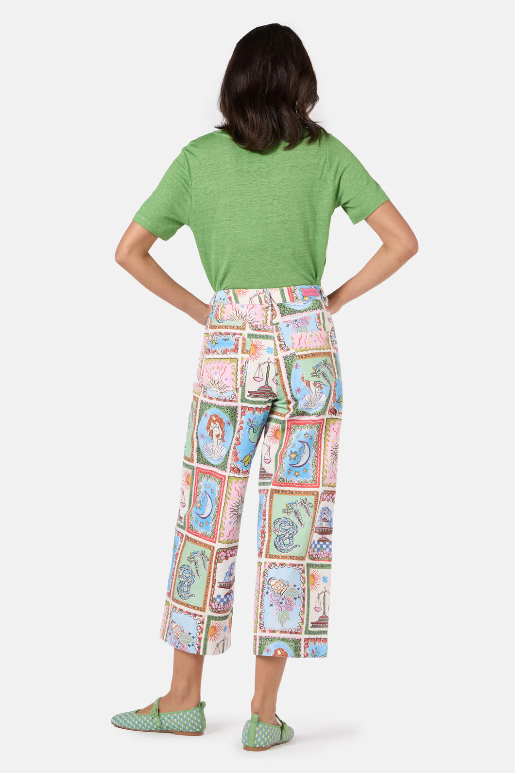 Good Fortune Print Denim Jean - Image 4