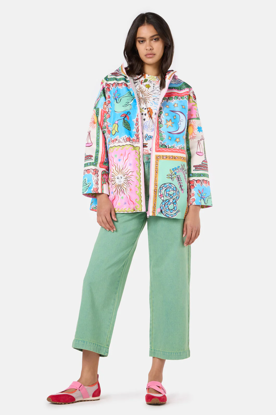 Fortune Print Raincoat - Image 2
