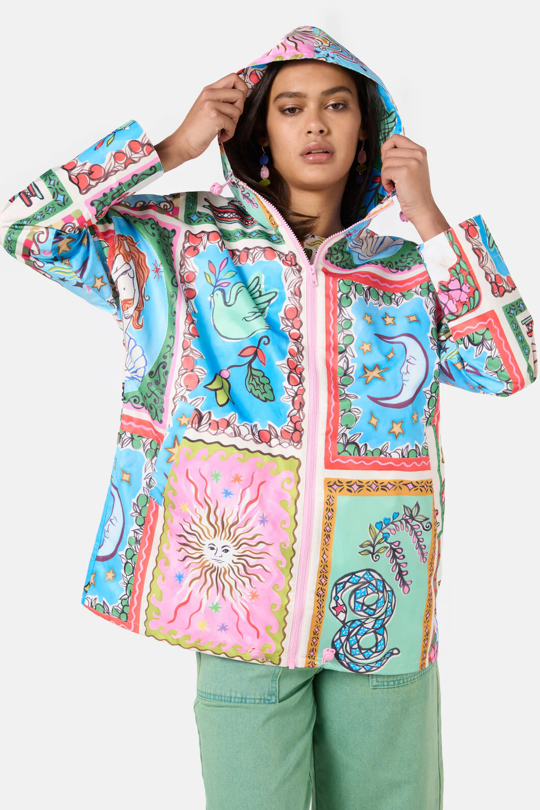 Fortune Print Raincoat - Image 6
