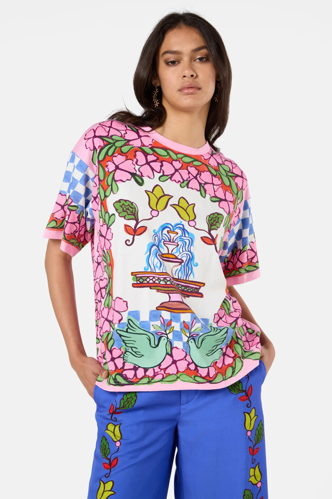 Fortune Print Oversized Tee