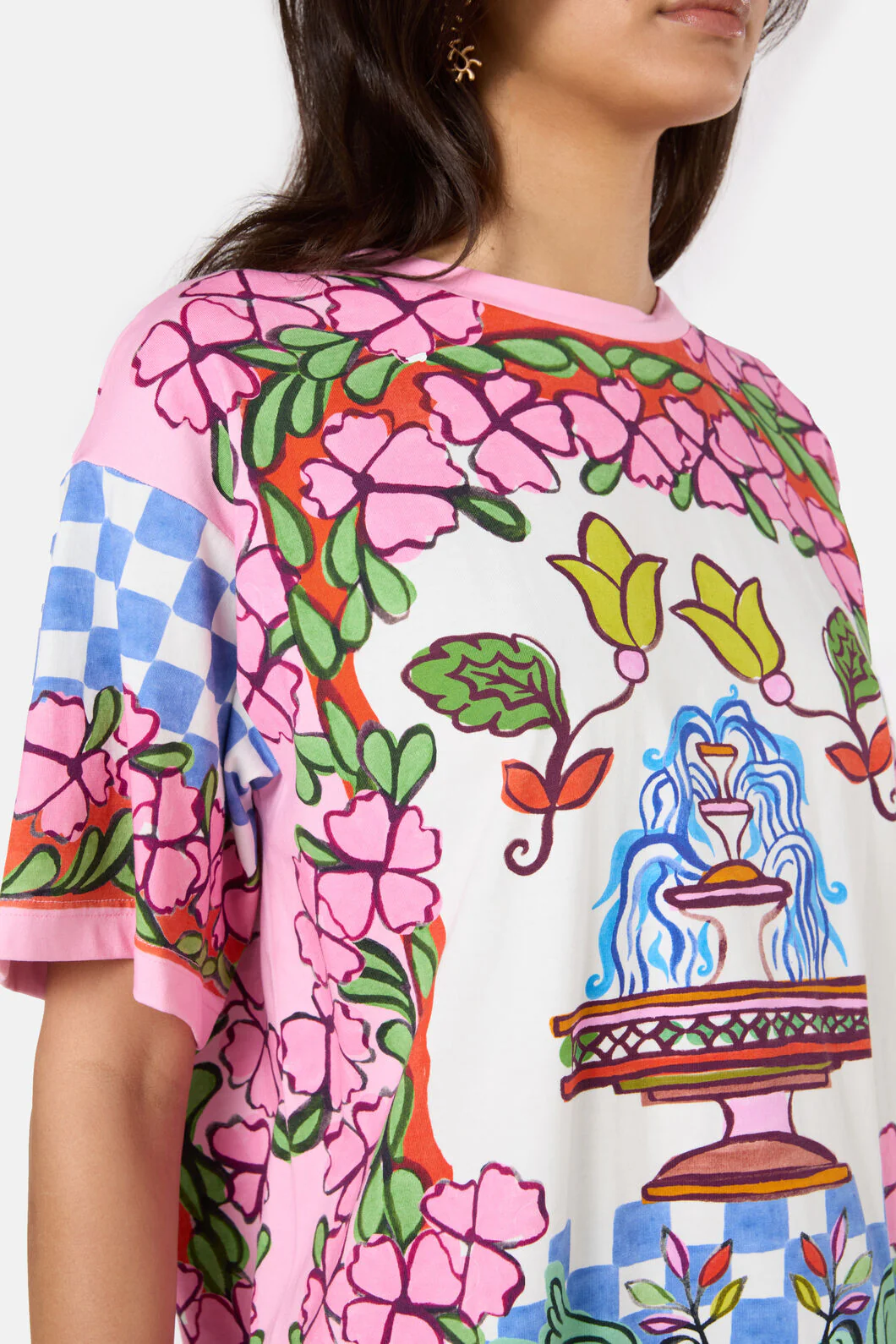Fortune Print Oversized Tee - Image 5