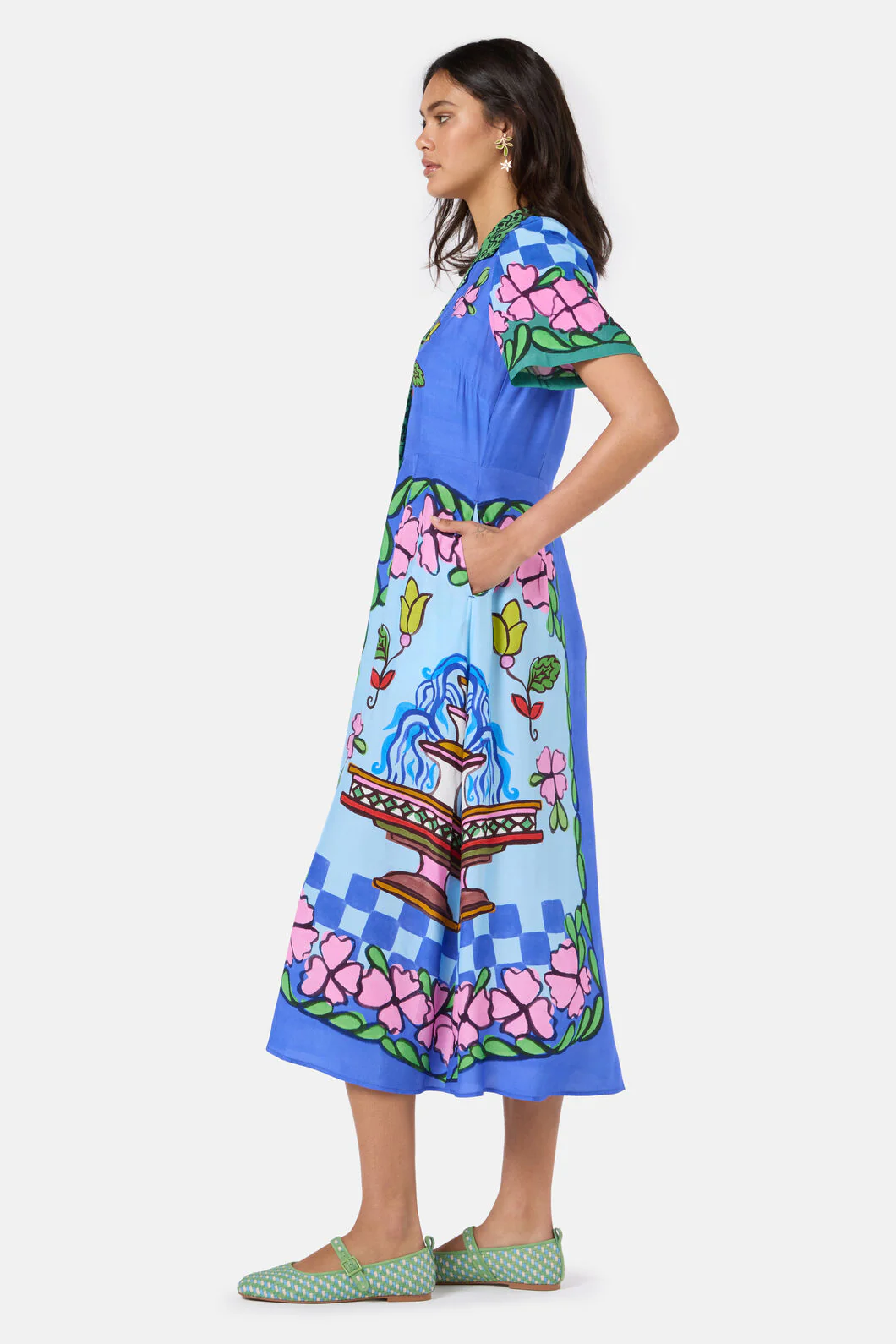 Fortune Print Shirt Dress - Image 4