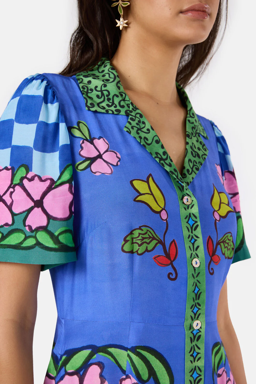 Fortune Print Shirt Dress - Image 6