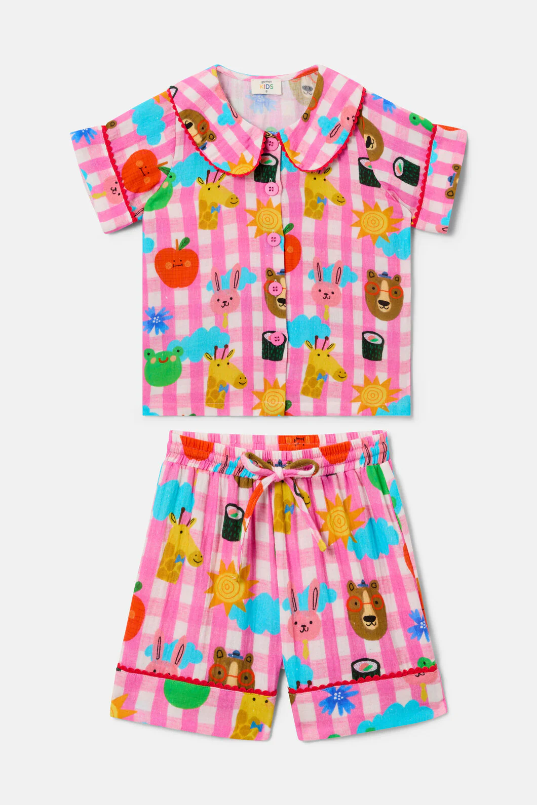 Happy Guys Gingham Kids Pyjamas - Image 2