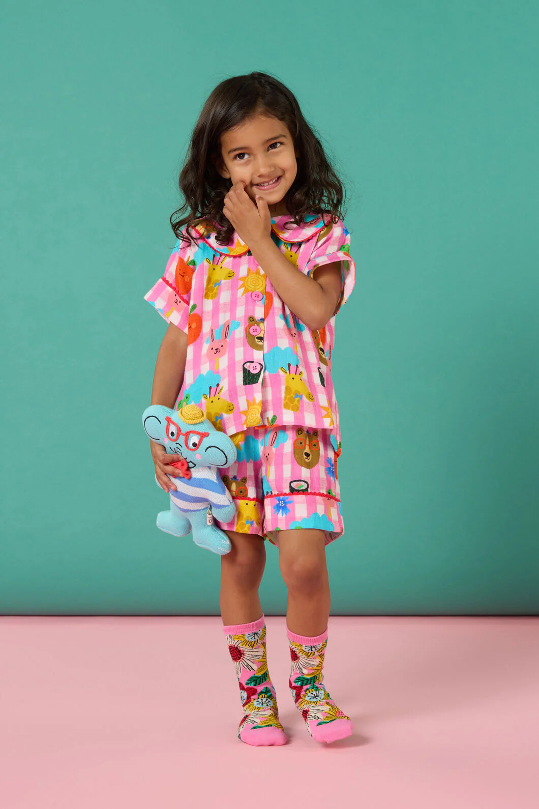Happy Guys Gingham Kids Pyjamas - Image 7