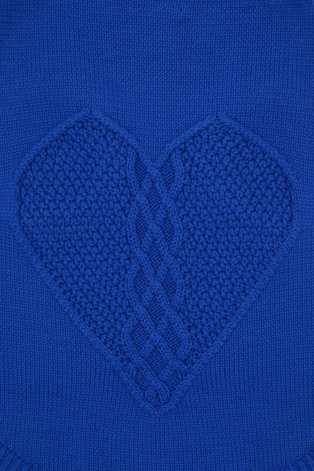 Heart Felt Knit Dog Jumper - Blue - Image 7