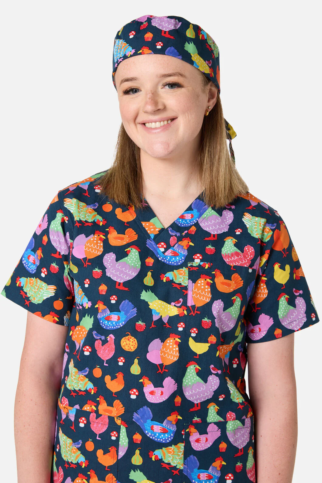 Hen Hen scrub hat
