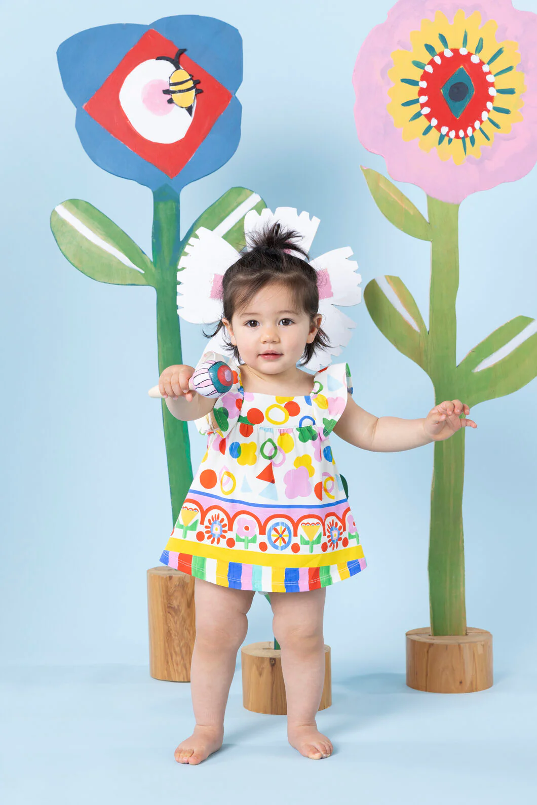 Hideout Border Baby Dress