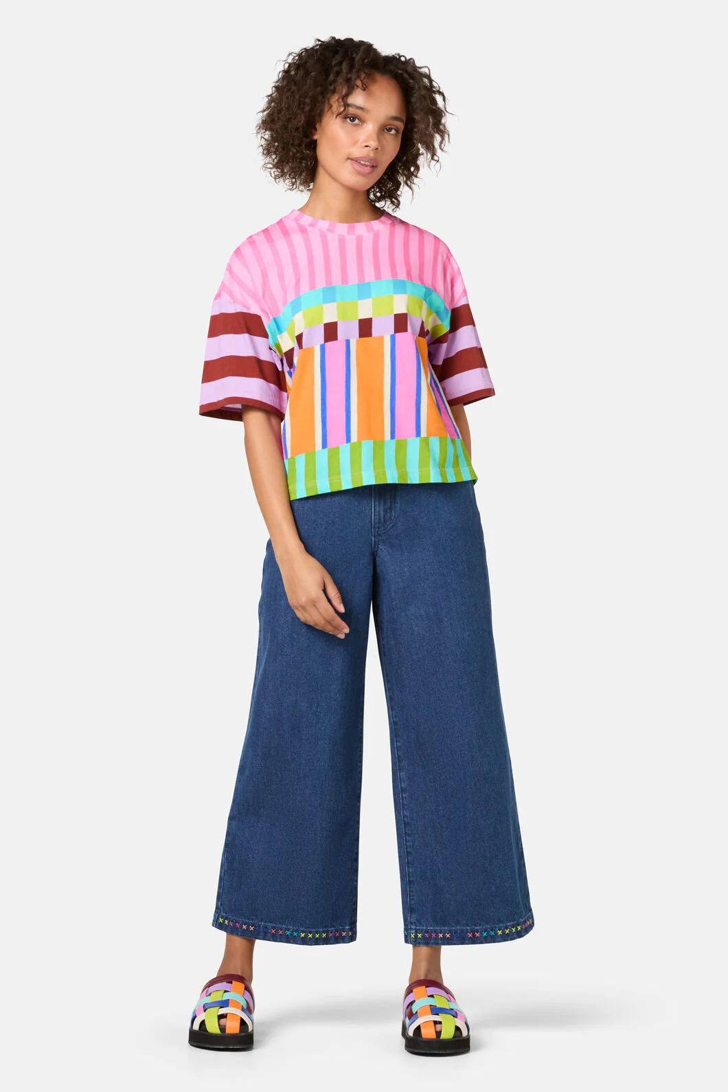Holiday Stripe Relaxed Tee - Image 2