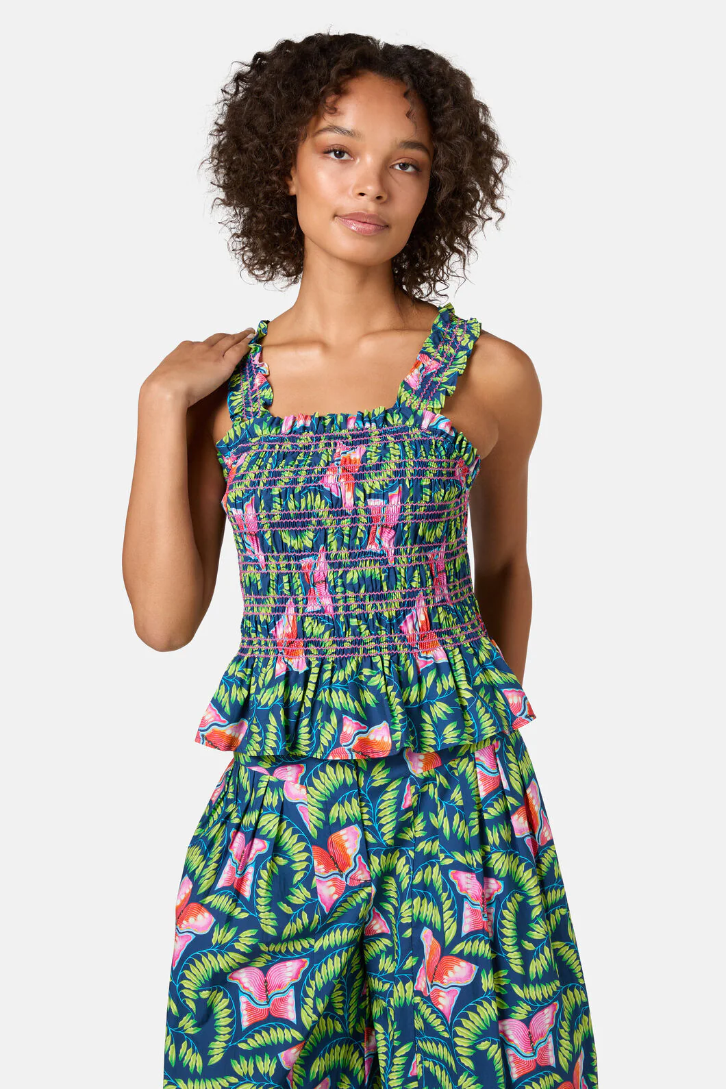 In Secret Ruched Print Tank