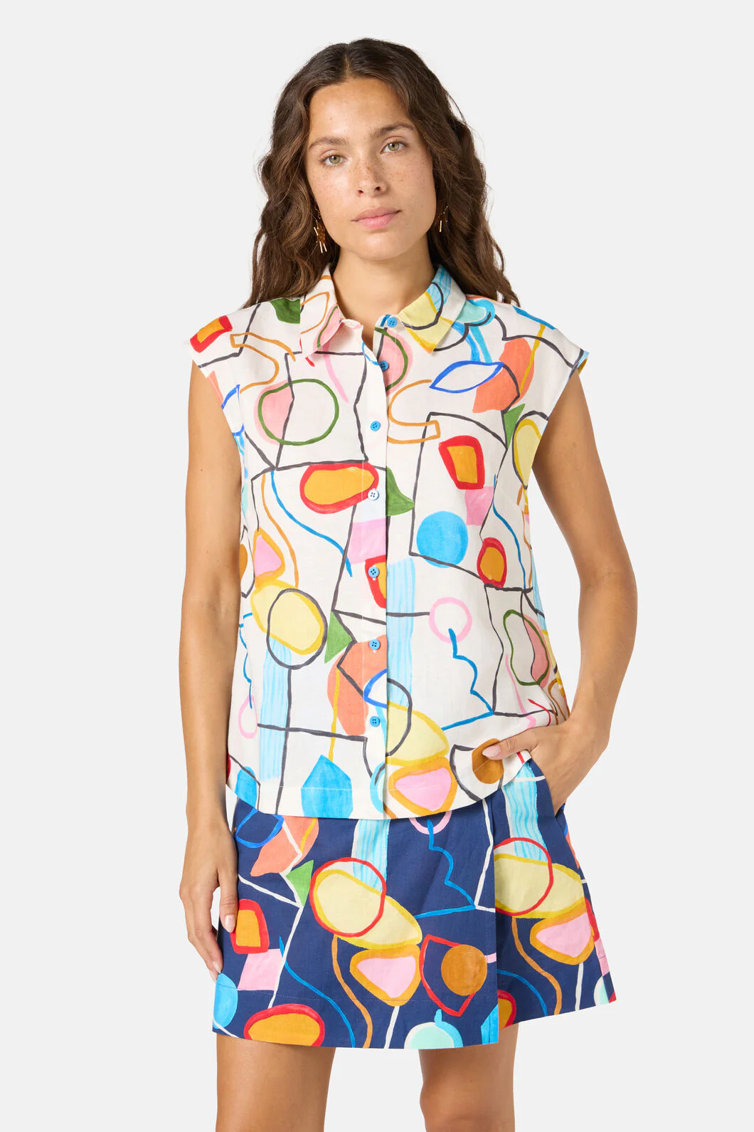 Line And Dandy Print Shirt