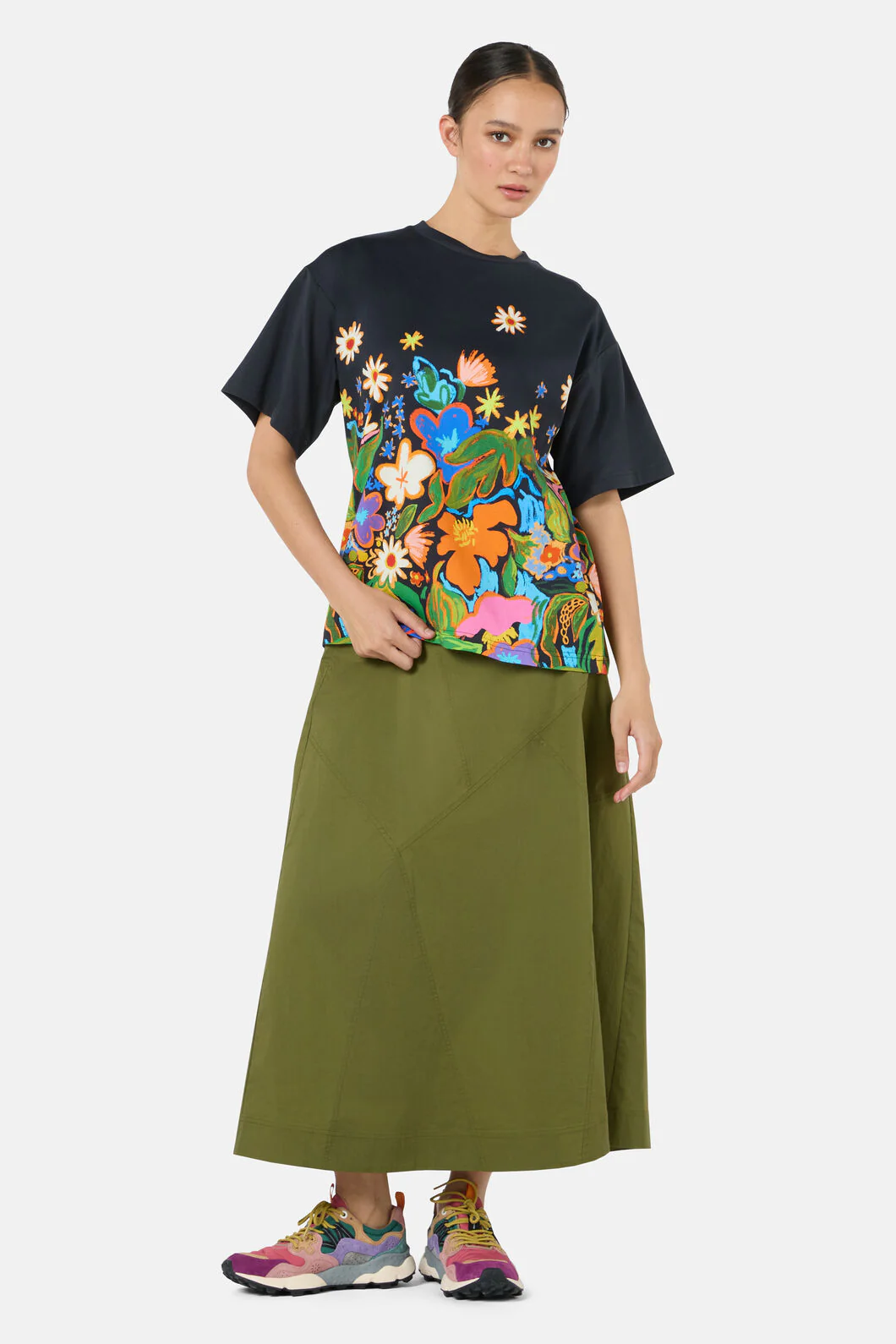 Midnight Garden Placement Oversized Tee - Image 2