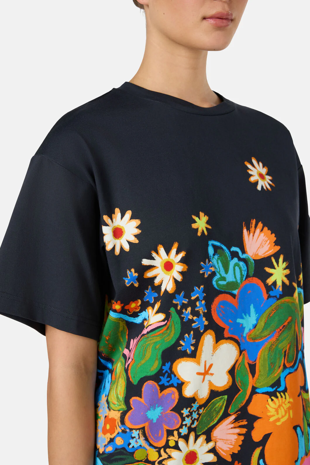 Midnight Garden Placement Oversized Tee - Image 5