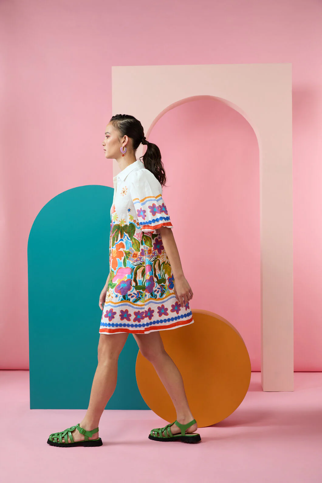 Midnight Garden Shirt Dress - Image 2