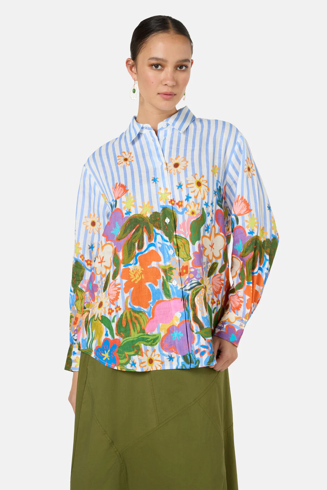 Midnight Garden Stripe Shirt