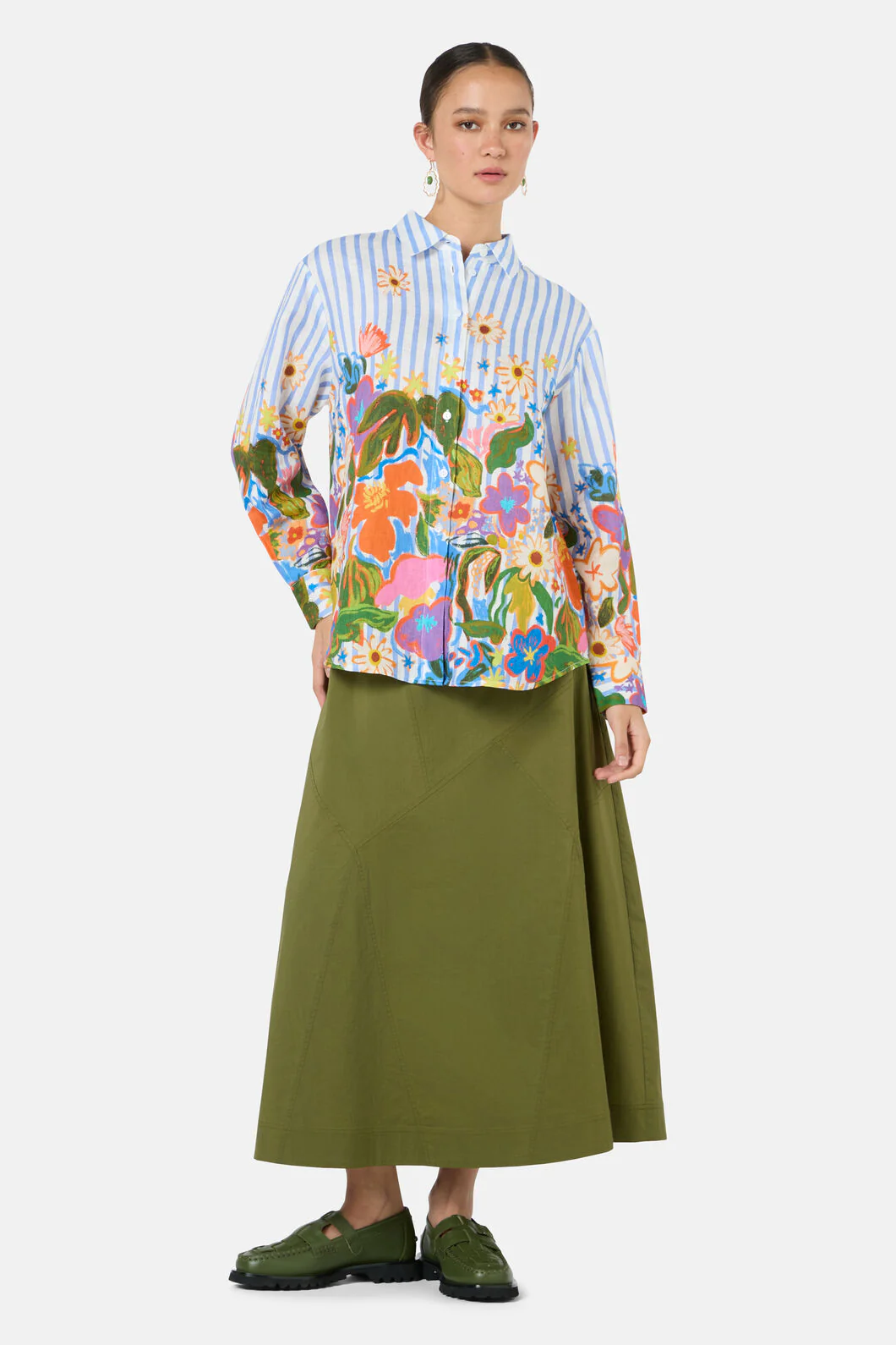 Midnight Garden Stripe Shirt - Image 2