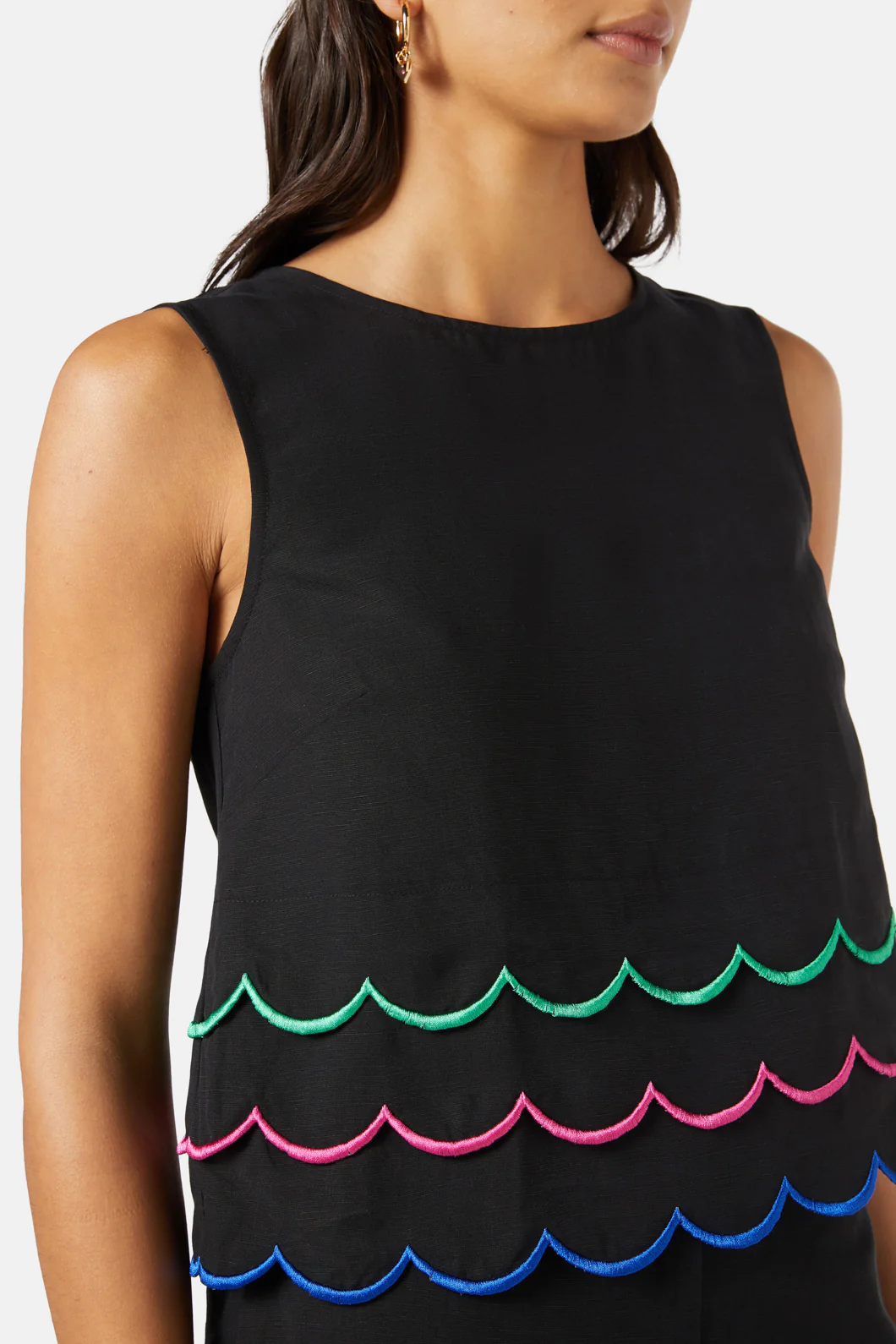 Neon Scallop Embroidered Tank - Image 6