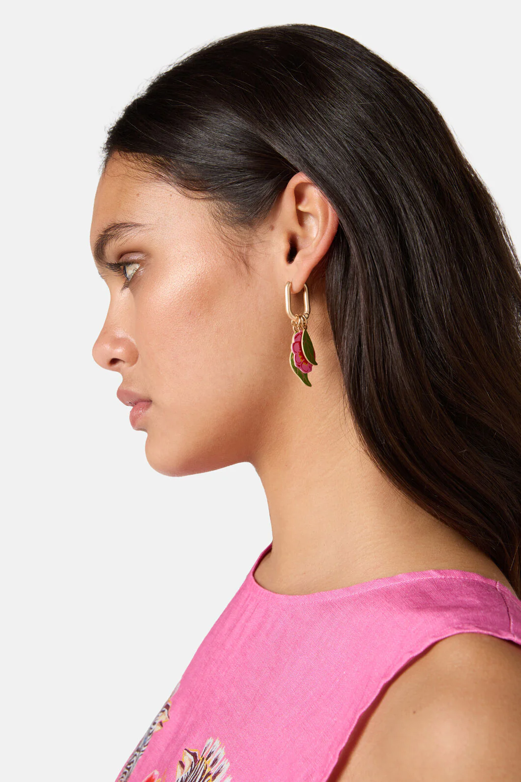 Plum Harvest Flower Earring